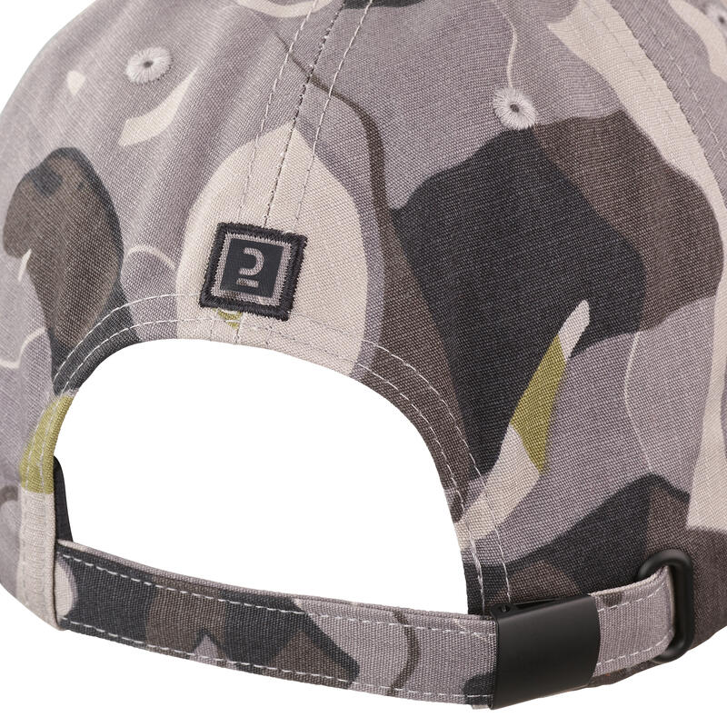 Casquette chasse 500 Résistante Camo Woodland Gris