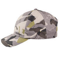 Casquette chasse 500 Résistante Camo Woodland Gris