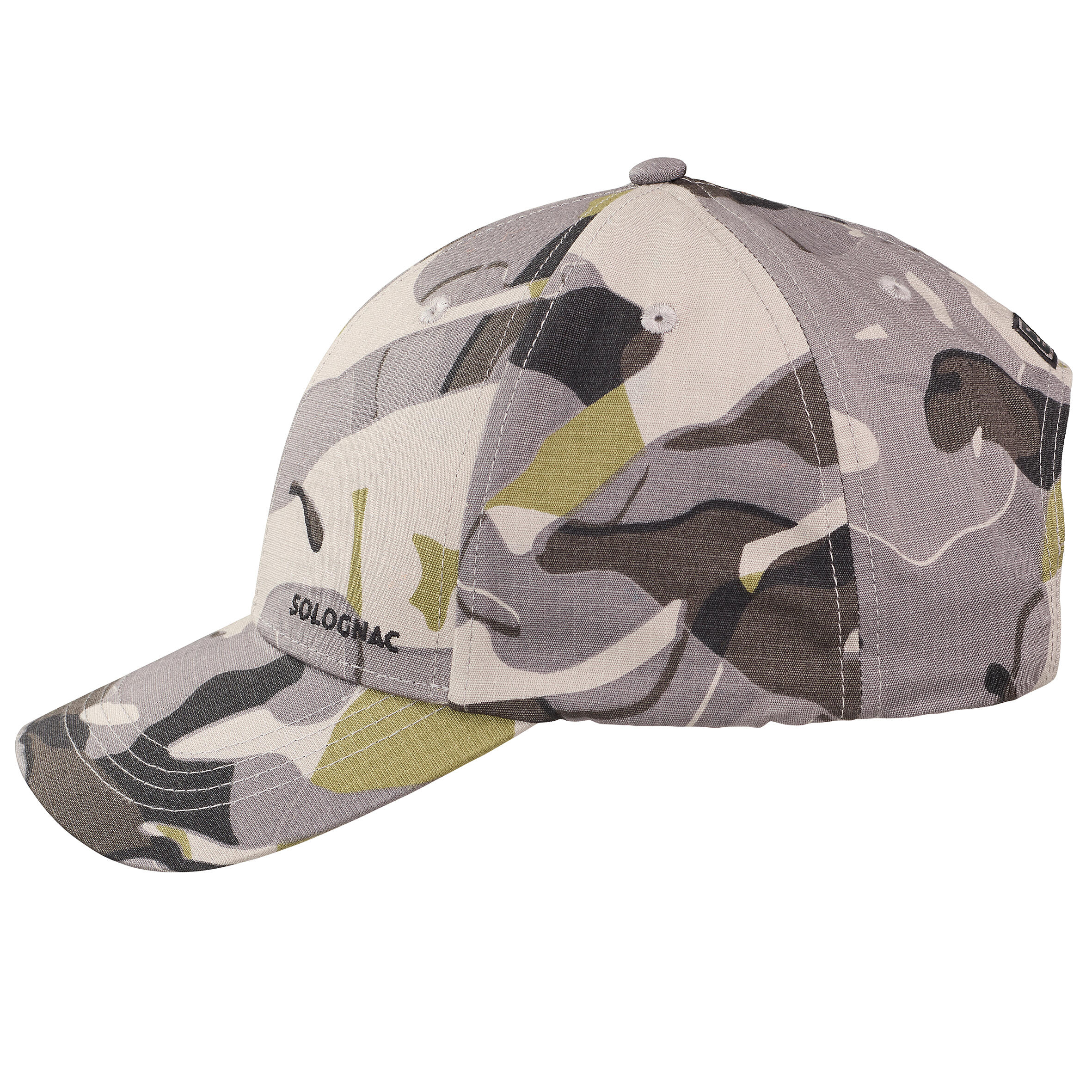 Durable Country Sport Cap 500 - Woodland Camo Grey 5/8