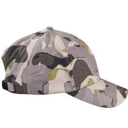 Casquette chasse 500 Résistante Camo Woodland Gris