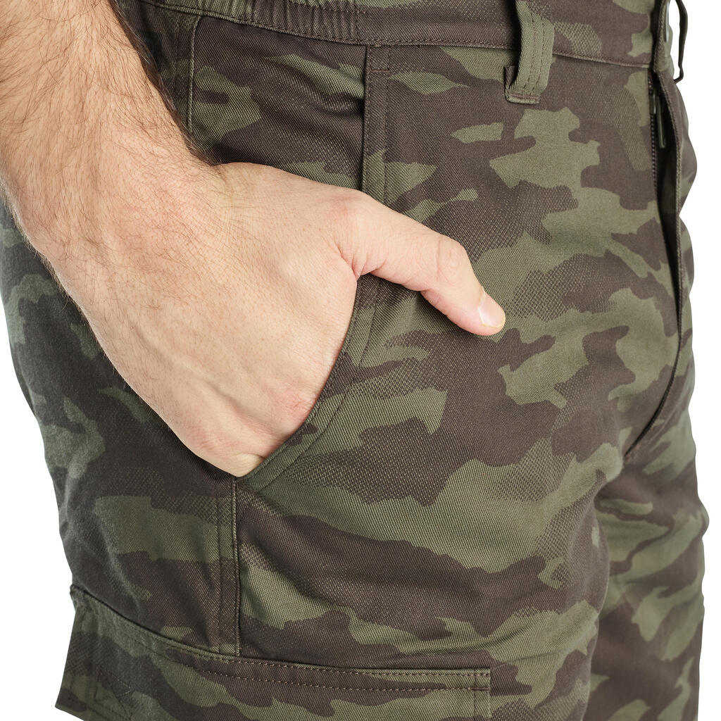 Kamuflažne tople lovačke pantalone 100 