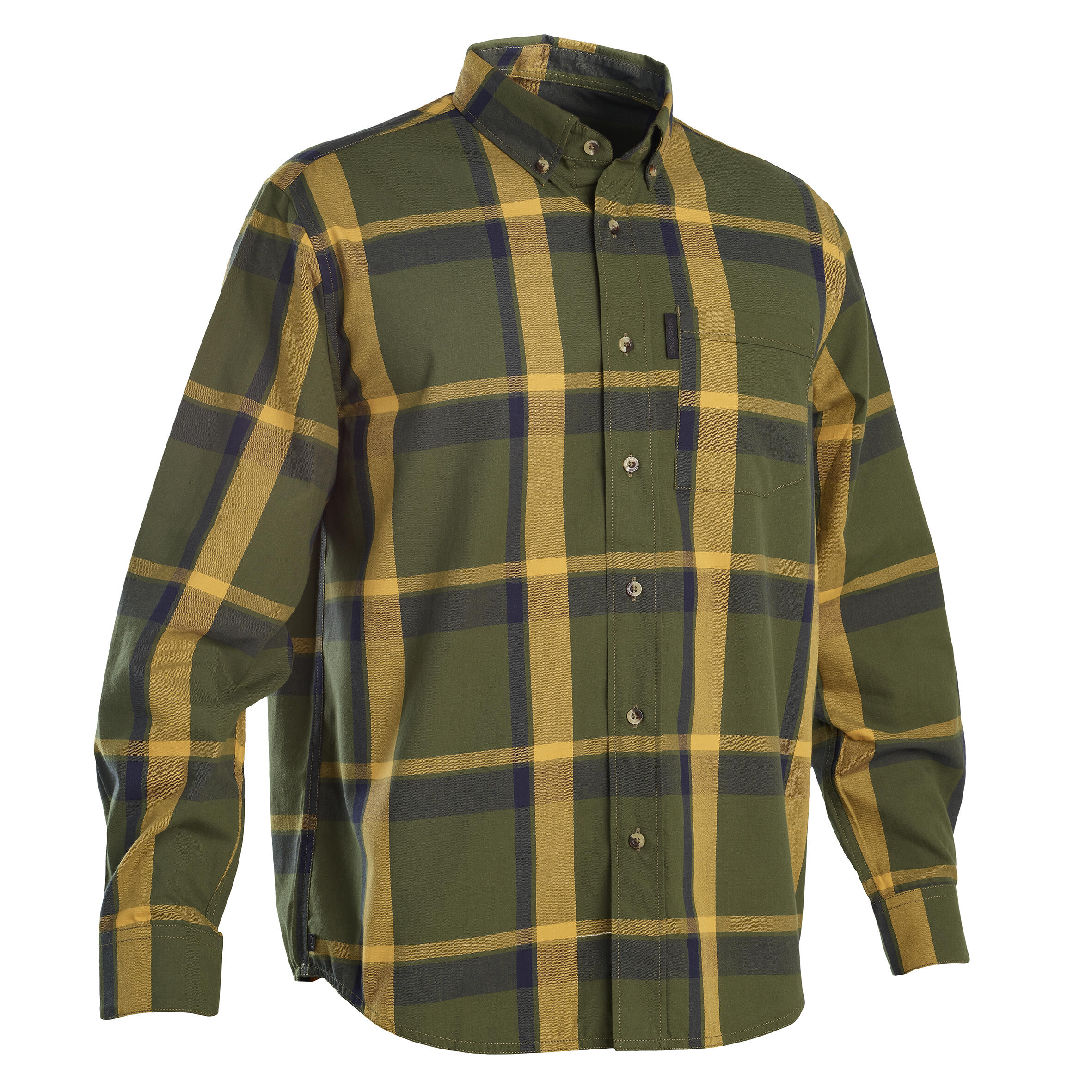 Long sleeve hunting shirt  SG100 LTD - Green and Yellow image