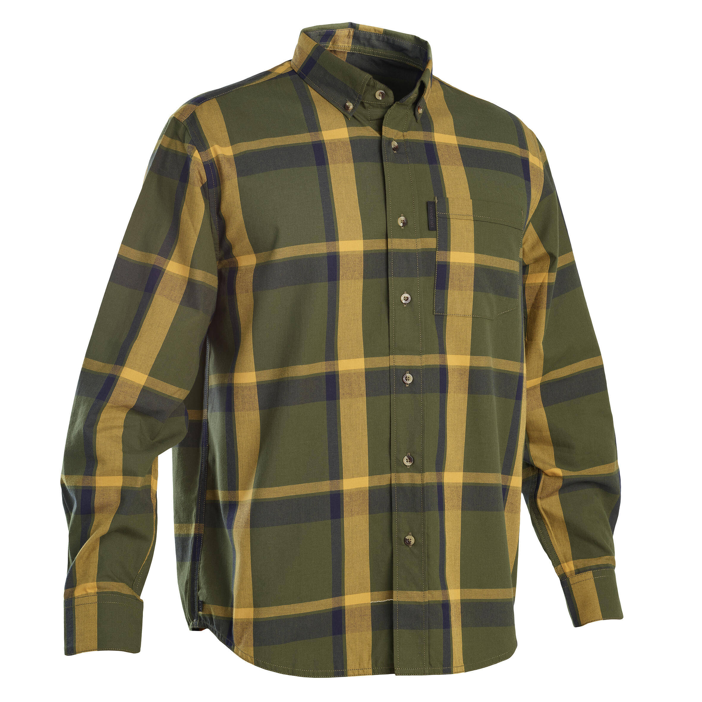 Long sleeve hunting shirt  SG100 LTD - Green and Yellow -  1
