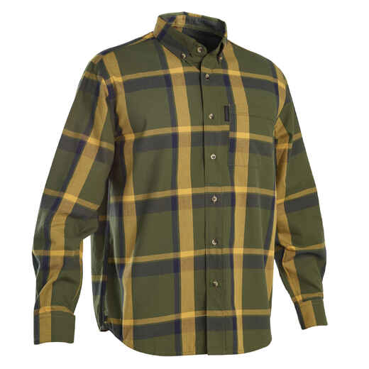 
      Long sleeve hunting shirt  SG100 LTD - Green and Yellow
  