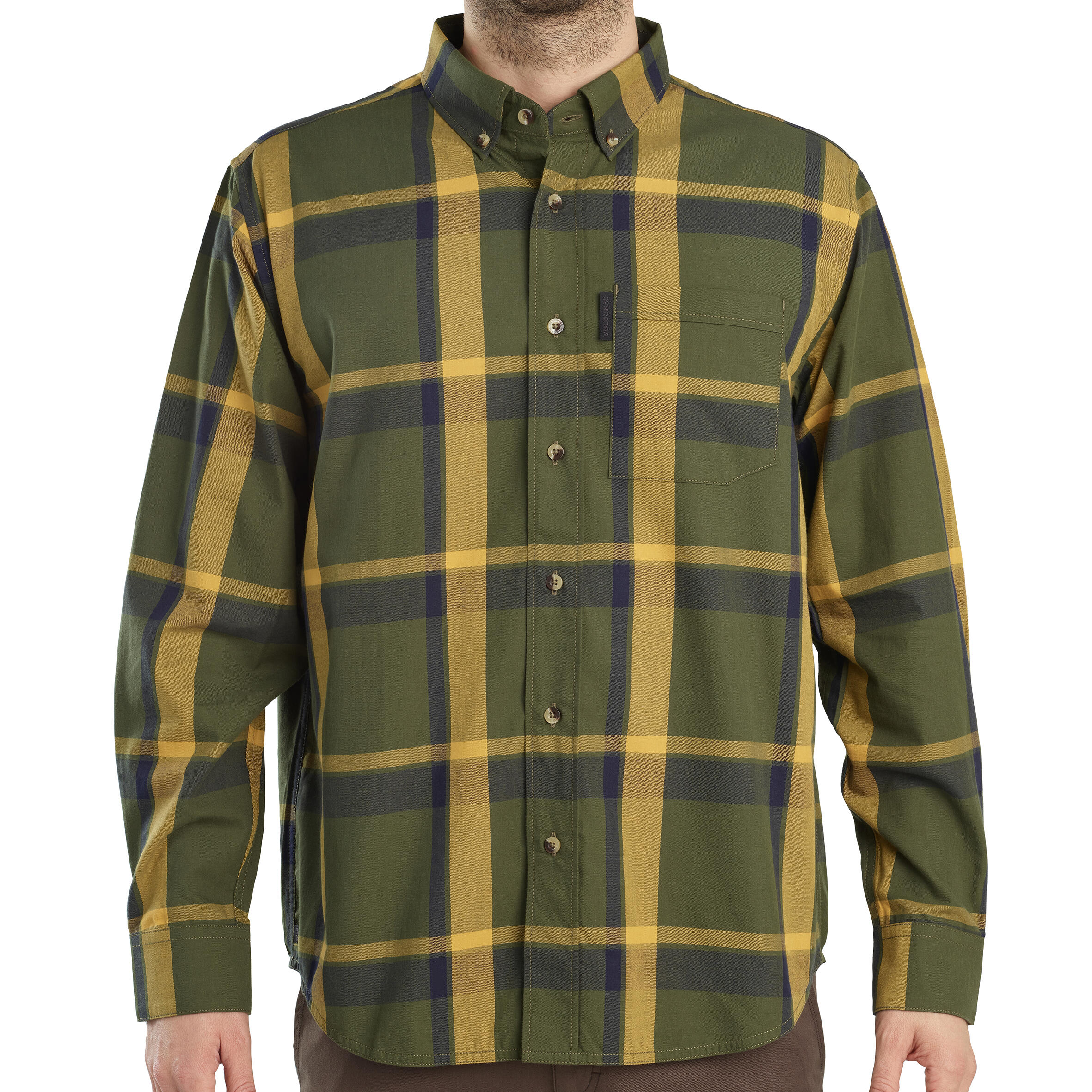 Long sleeve hunting shirt  SG100 LTD - Green and Yellow