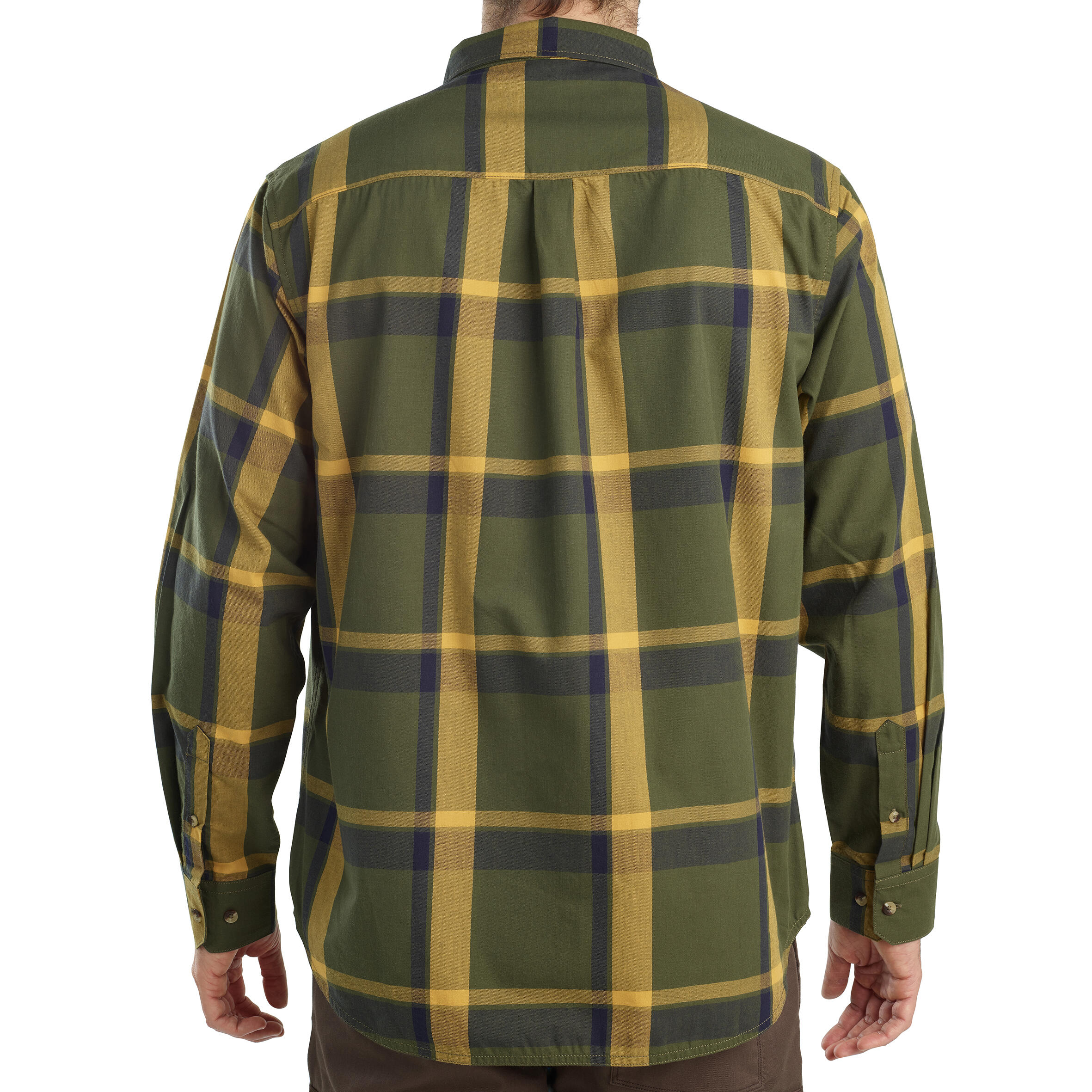 Long sleeve hunting shirt  SG100 LTD - Green and Yellow