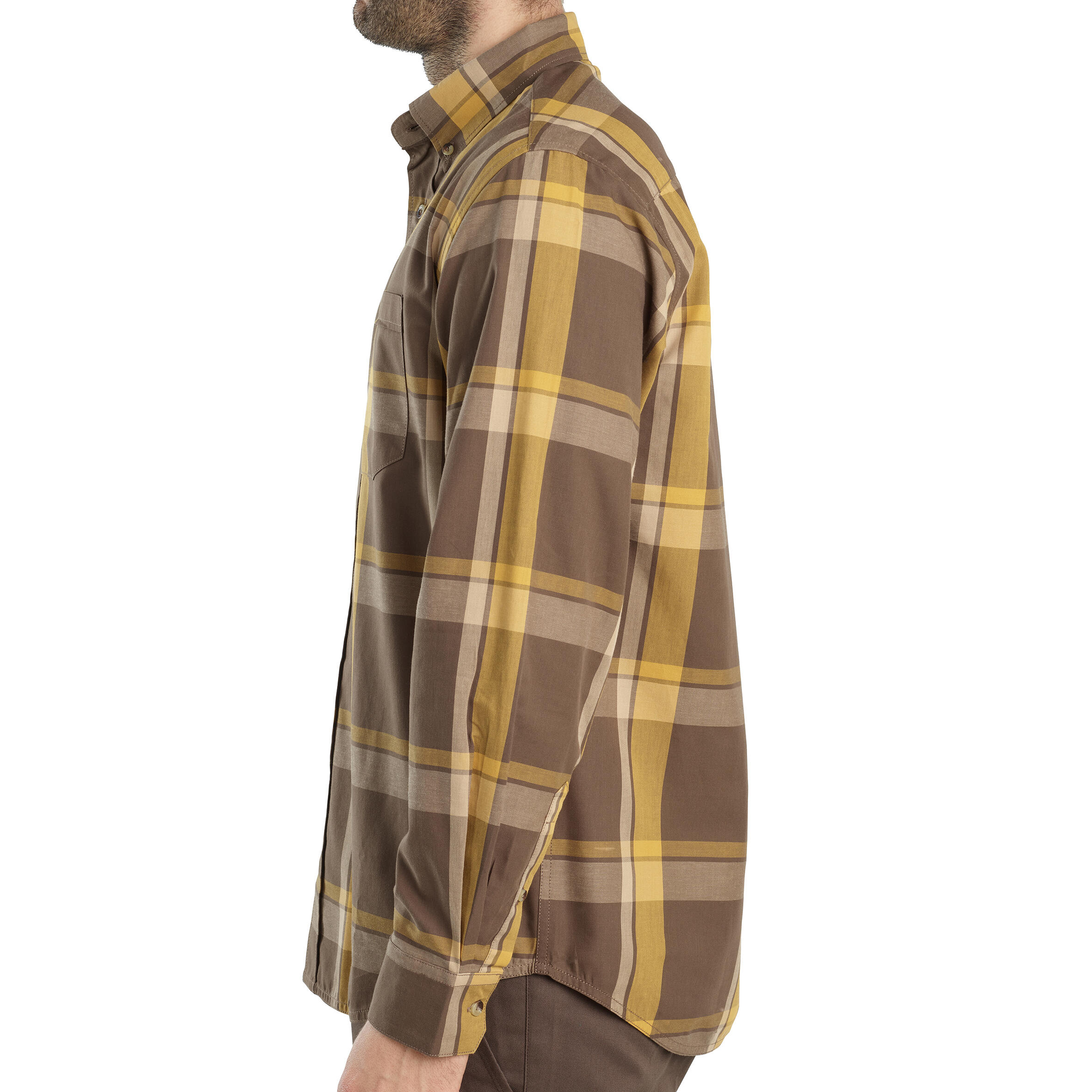 Long sleeve hunting shirt SG100 LTD - Brown and Yellow 4/7