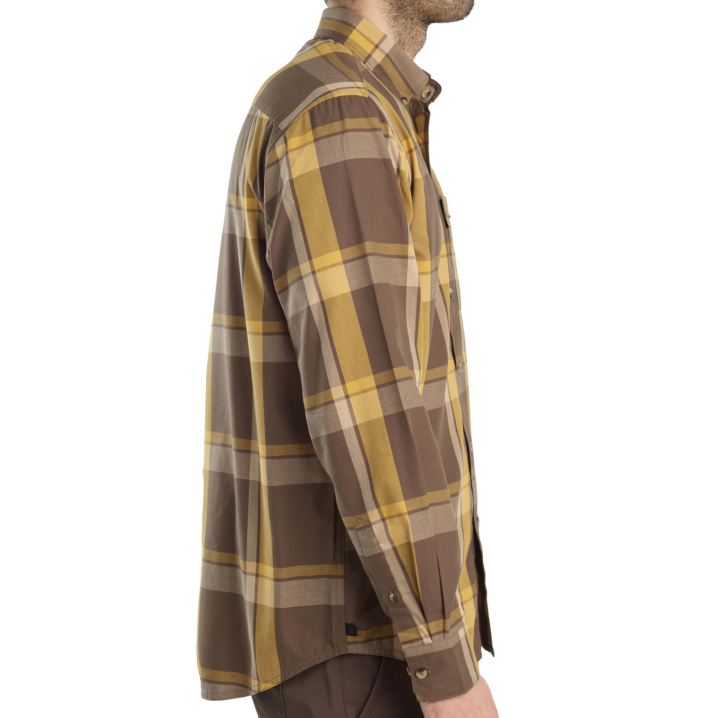 Long sleeve hunting shirt SG100 LTD - Brown and Yellow 5/7