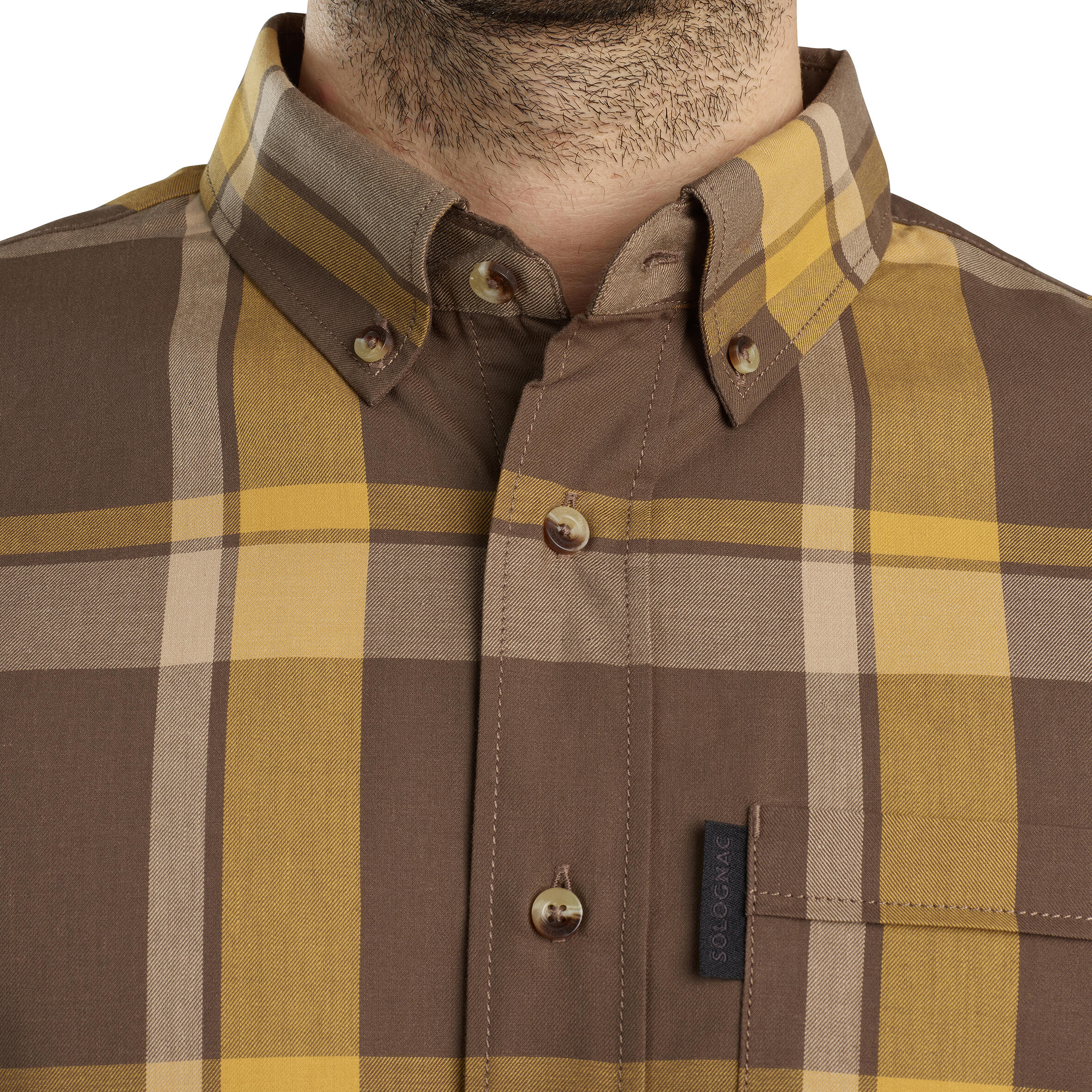 Long sleeve hunting shirt SG100 LTD - Brown and Yellow 6/7