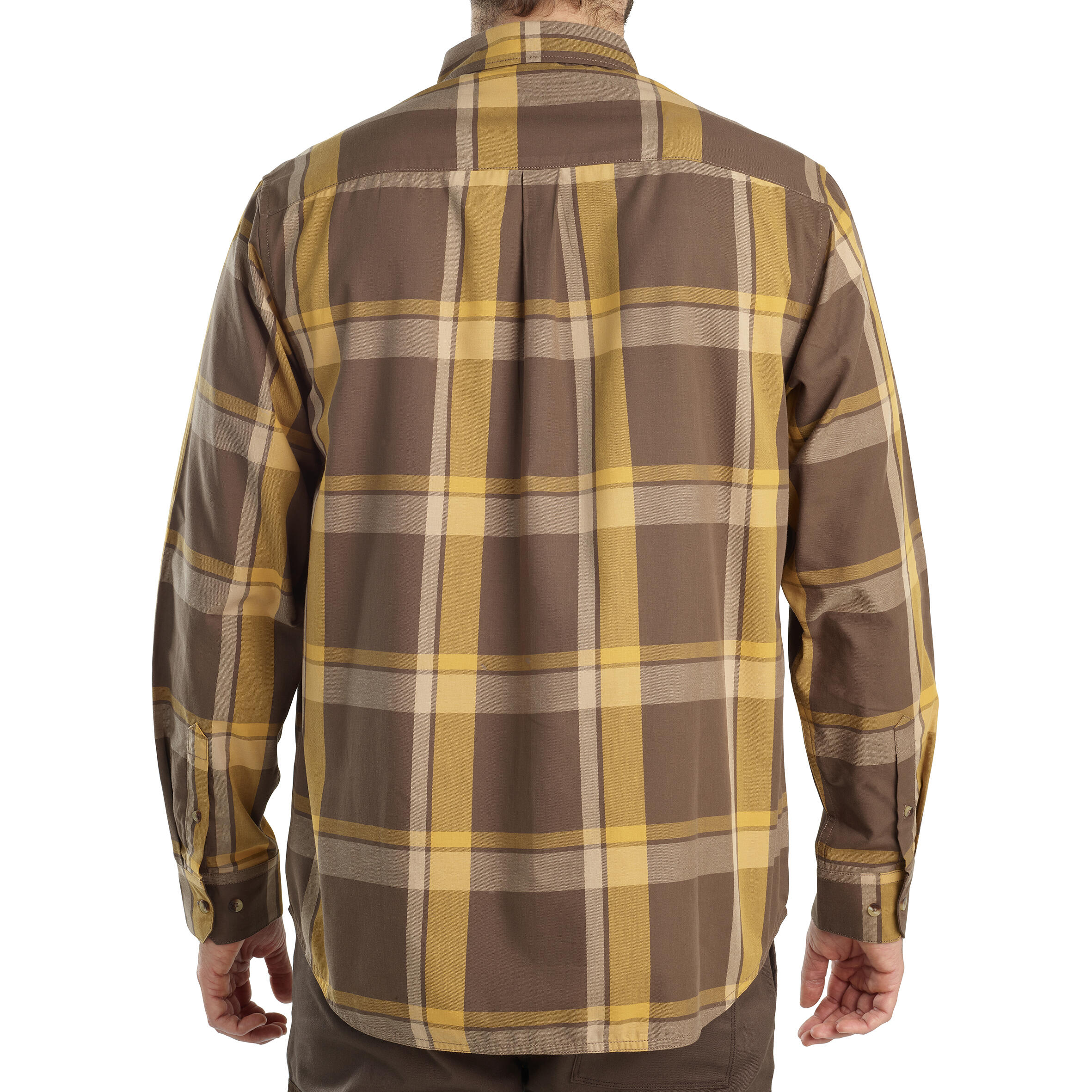 Long sleeve hunting shirt SG100 LTD - Brown and Yellow 3/7