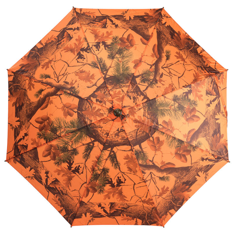 Esernyő, neon narancssárga, rejtőmintás