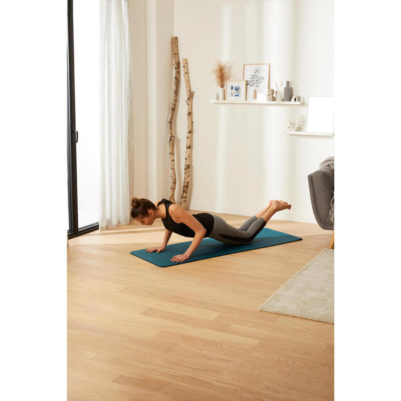 Esterilla colchoneta mat pilates confort Talla S 170x55cm 10mm Azul petróleo
