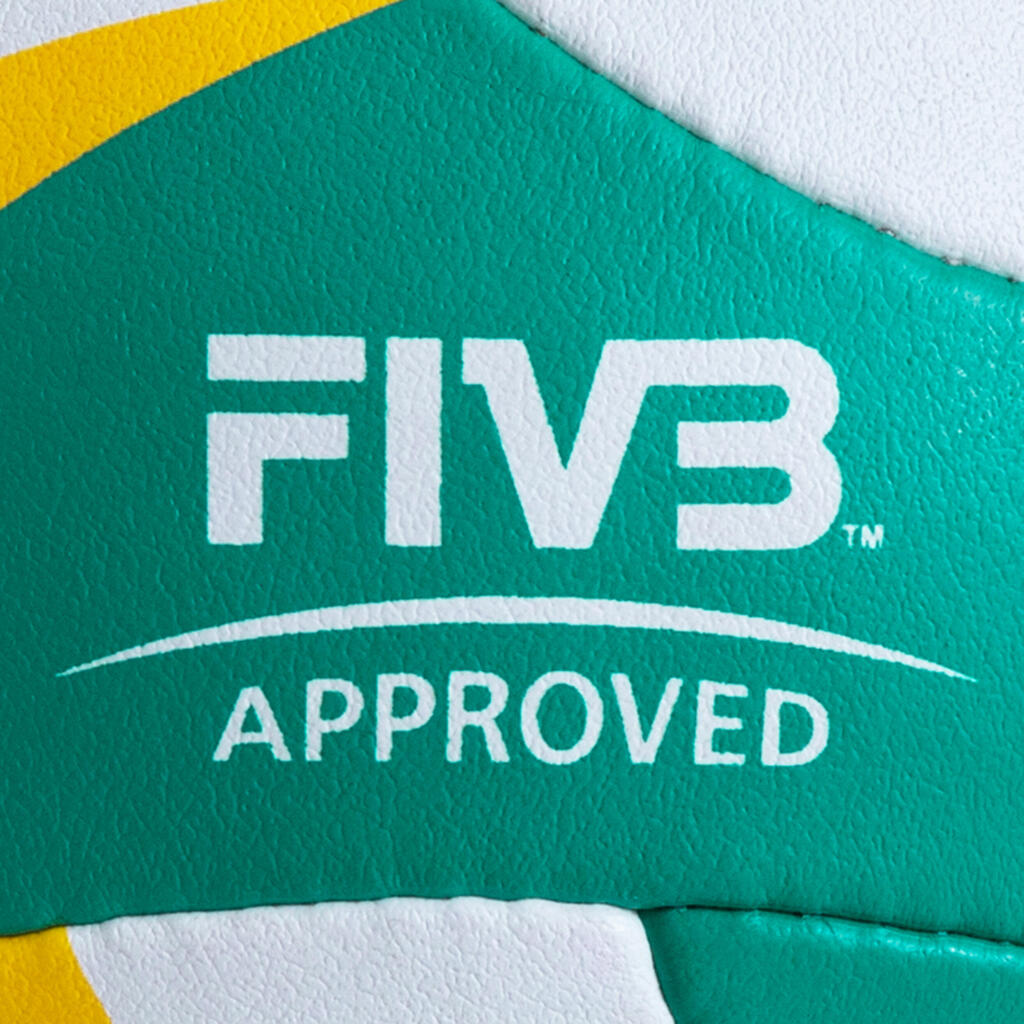 Lopta na plážový volejbal BV900 FIVB zeleno-žltá