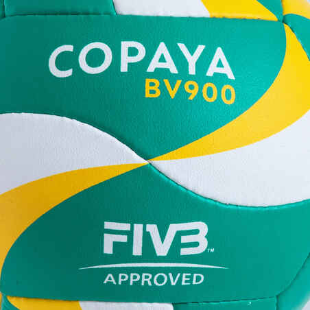 Balón de vóley playa BV900 FIVB verde y amarillo