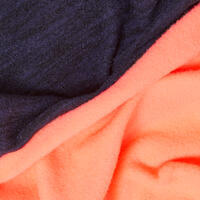 חליפת טרנינג סינתטית ומחממת להתעמלות דגם לבנות - כחול נייבי / קורל