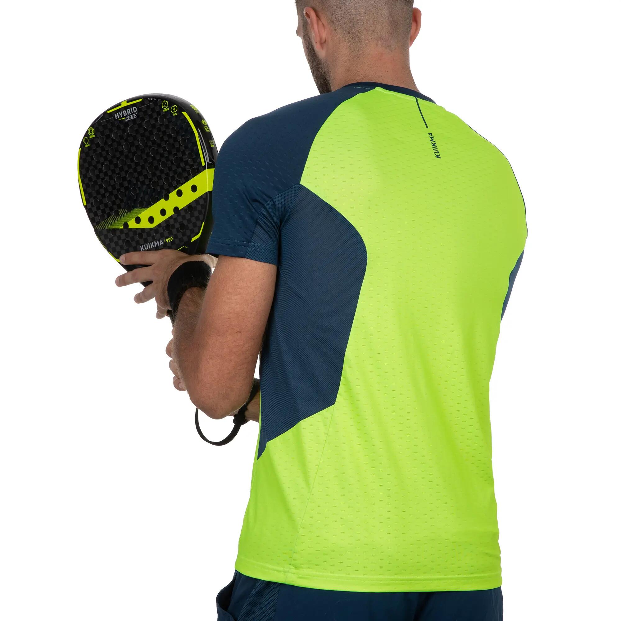 Men's Technical Short-Sleeved Padel T-Shirt 900 - Yellow 3/5