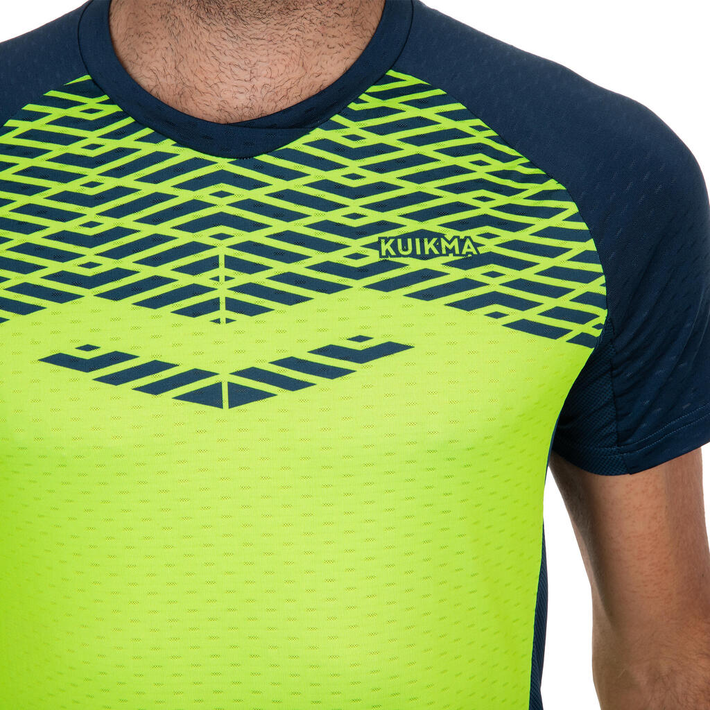 Sivo-crna muška majica kratkih rukava za padel KUIKMA 900