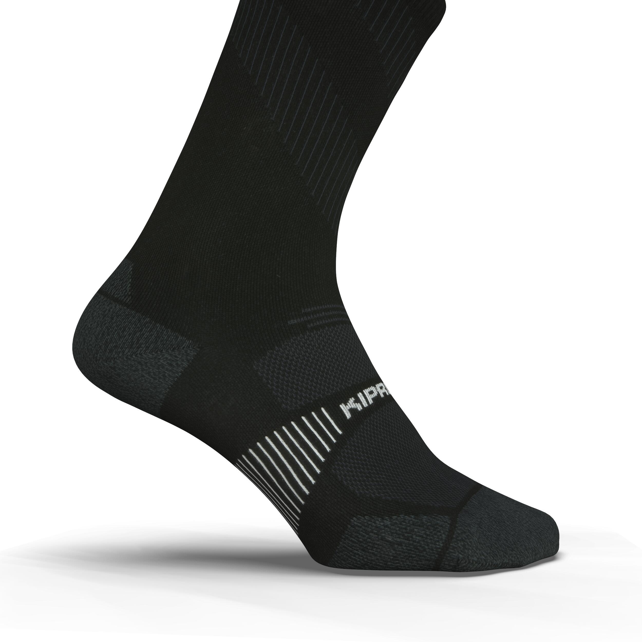 MID-CALF FINE RUNNING SOCKS ECO-DESIGN RUN900 - BLACK