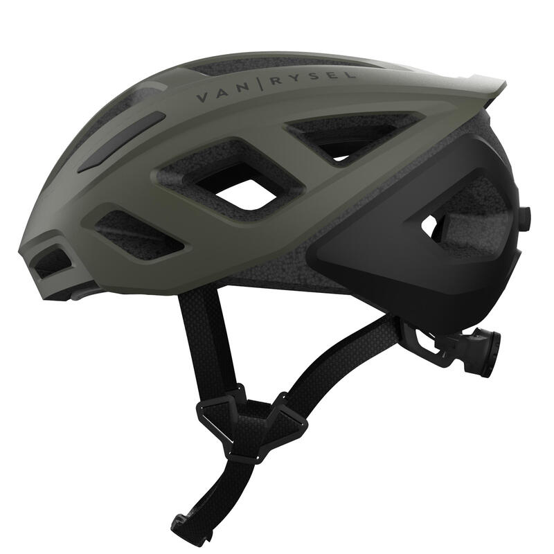 Cyklistická helma na silniční cyklistiku ROADR 500 khaki 