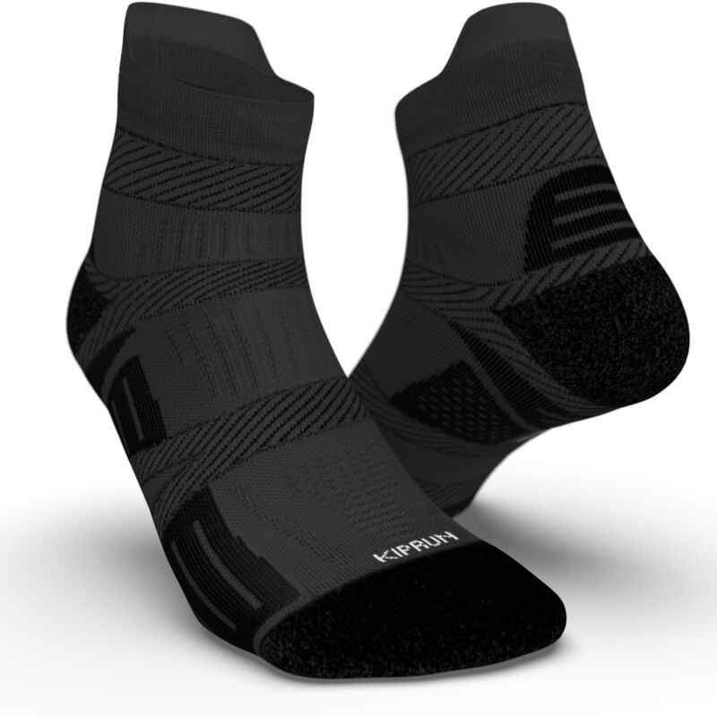 RUNNING SOCKS WITH FINE STRAPS - BLACK