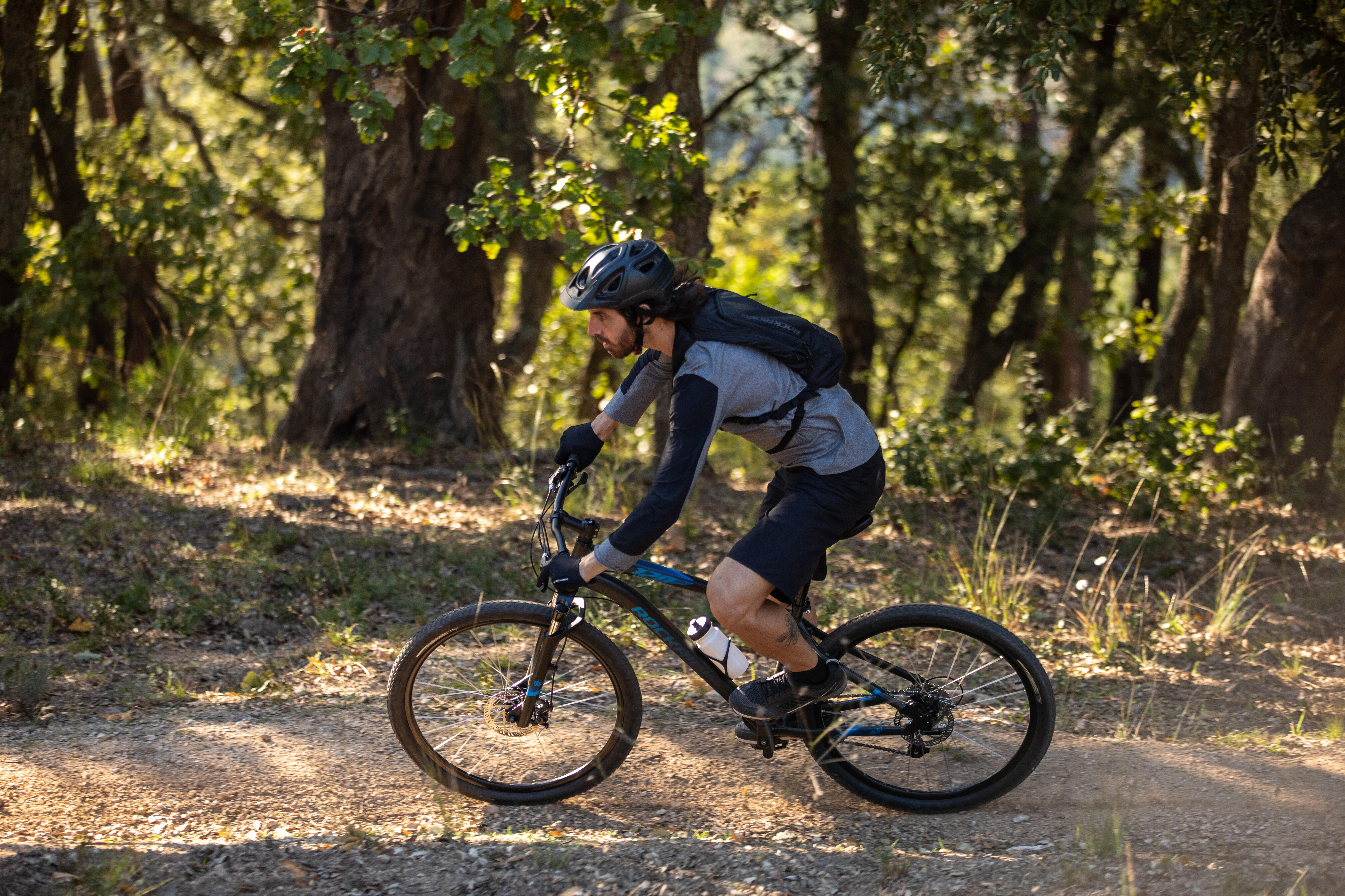 Short de vélo de montagne homme - EXPL 100 noir - ROCKRIDER