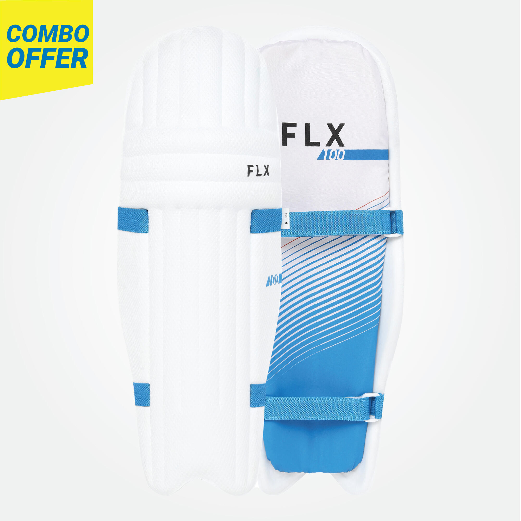 

Kid'S Beginner Safety Tested Cricket Batting Pads Blp 100, White -  By FLX | Decathlon