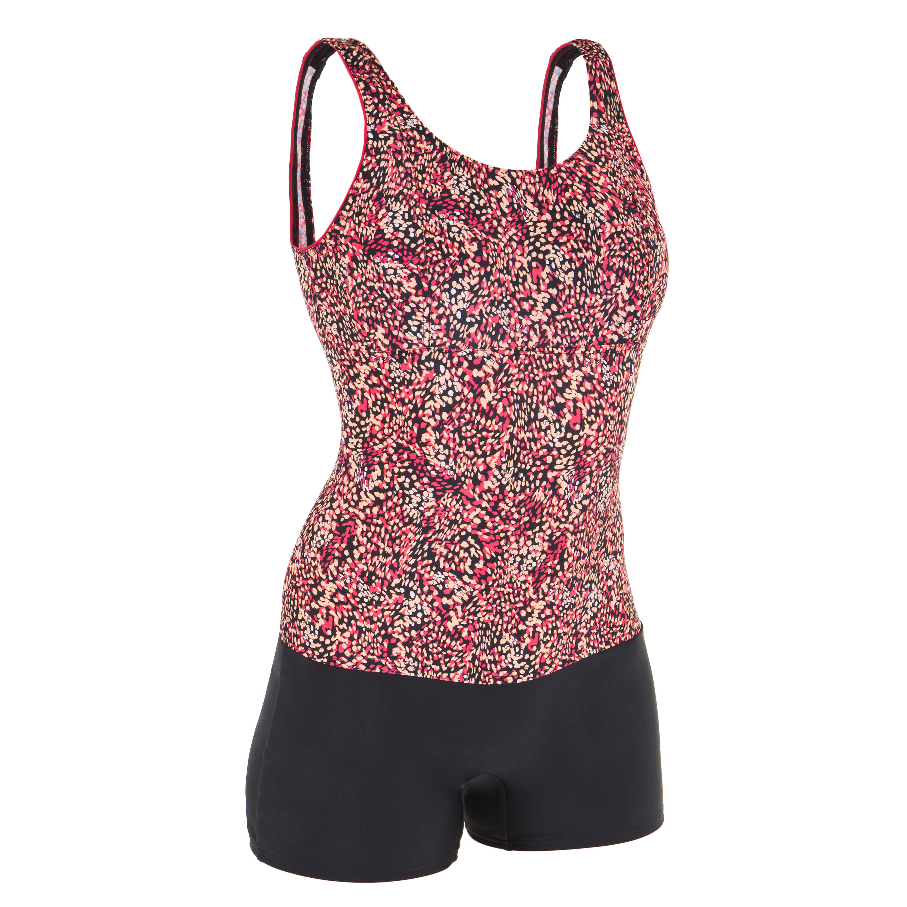 Women's 1-piece Aquafitness shorty swimsuit Doli Pop pink 6/6