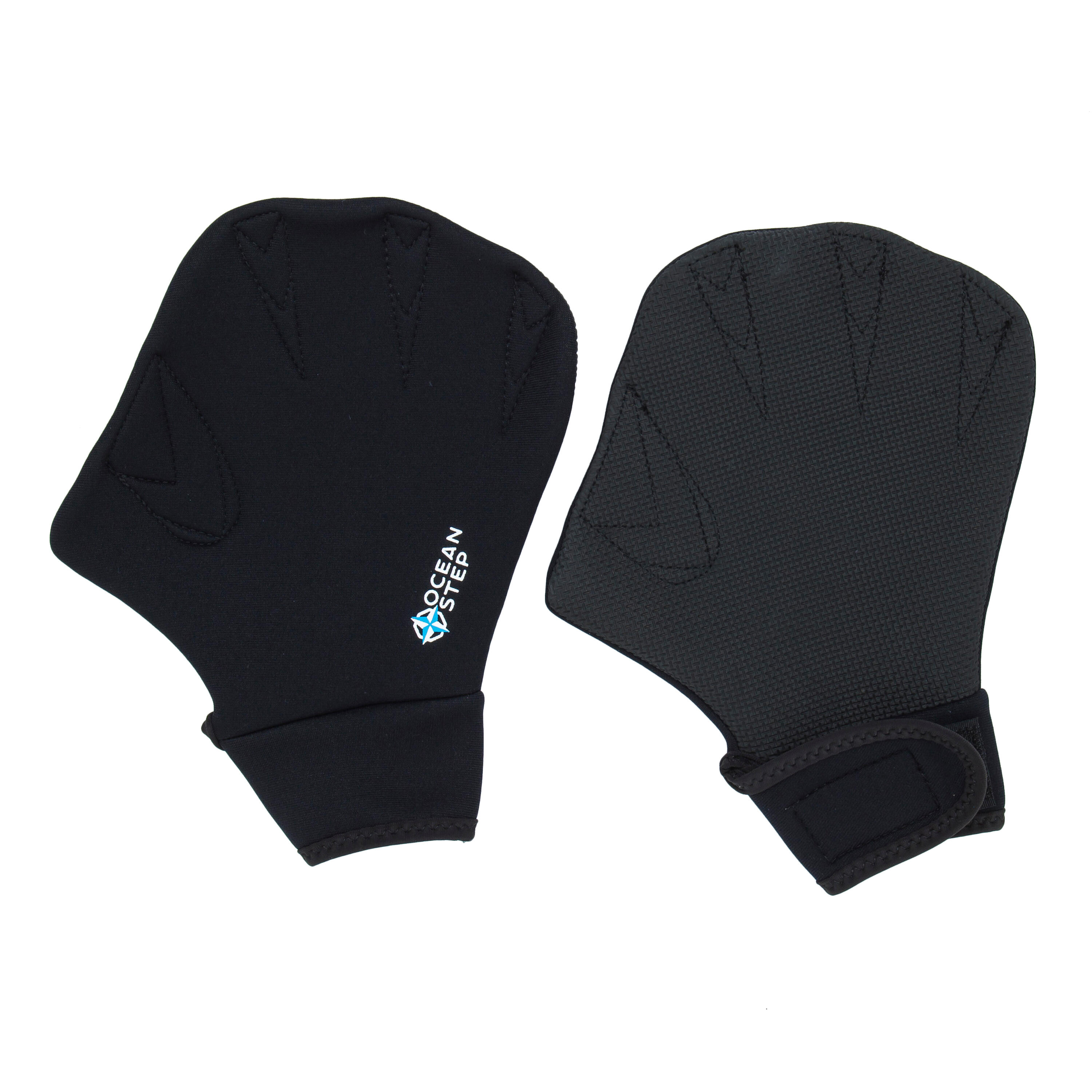 Webbed Neoprene Gloves 2mm Sea Walking OCEAN STEP black 1/6