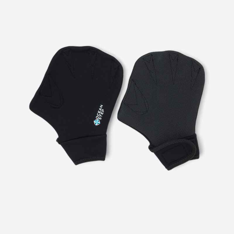 Neopren-Handschuhe Flossenform 2 mm Wasserwandern - Ocean Step schwarz