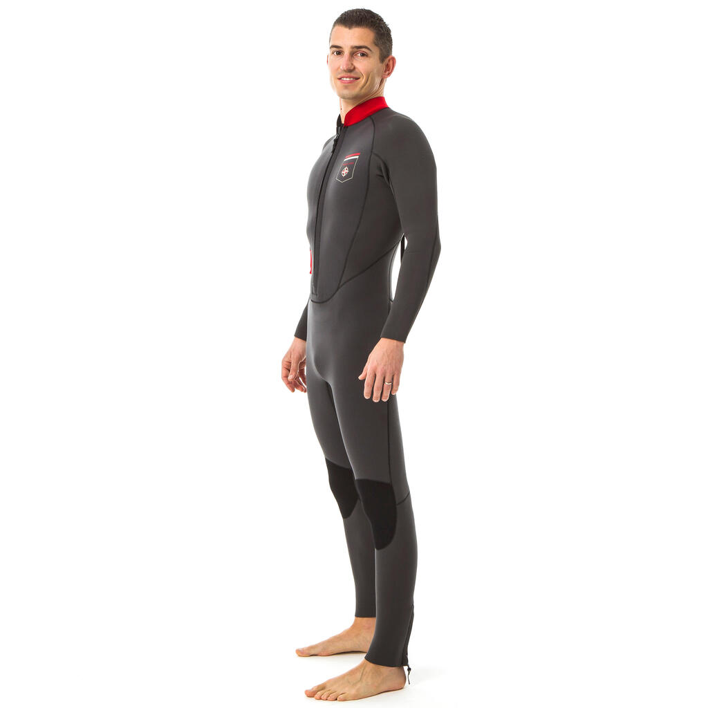 Men’s neoprene sea walking wetsuit 4/3 - grey