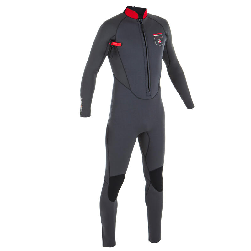 Men’s neoprene seawading wetsuit 4/3 grey Decathlon