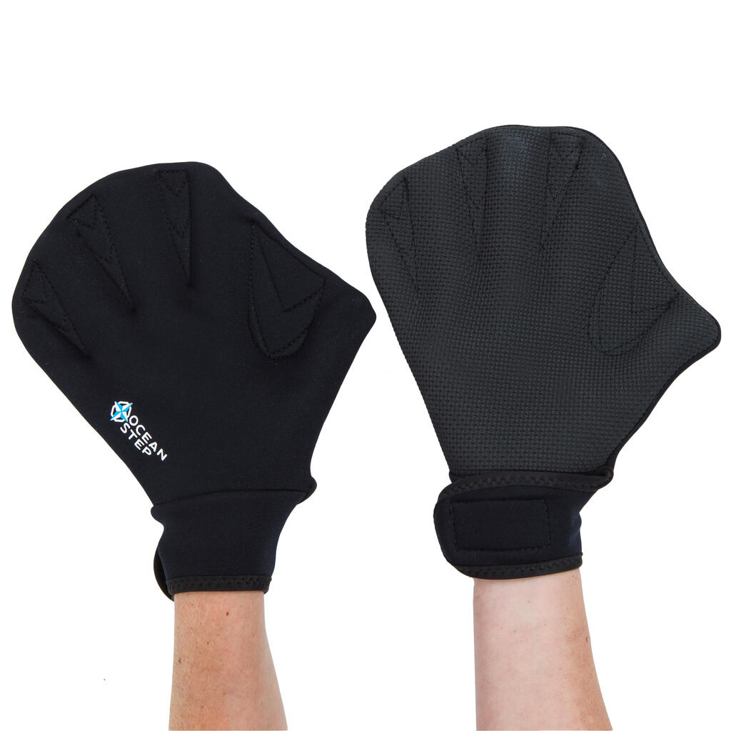 Webbed Neoprene Gloves 2mm Sea Walking OCEAN STEP black