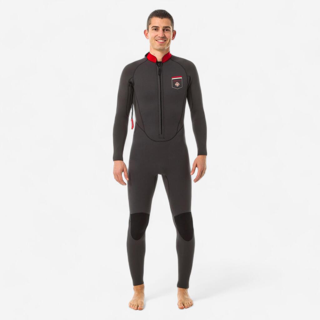 Men’s neoprene sea walking wetsuit 4/3 - grey