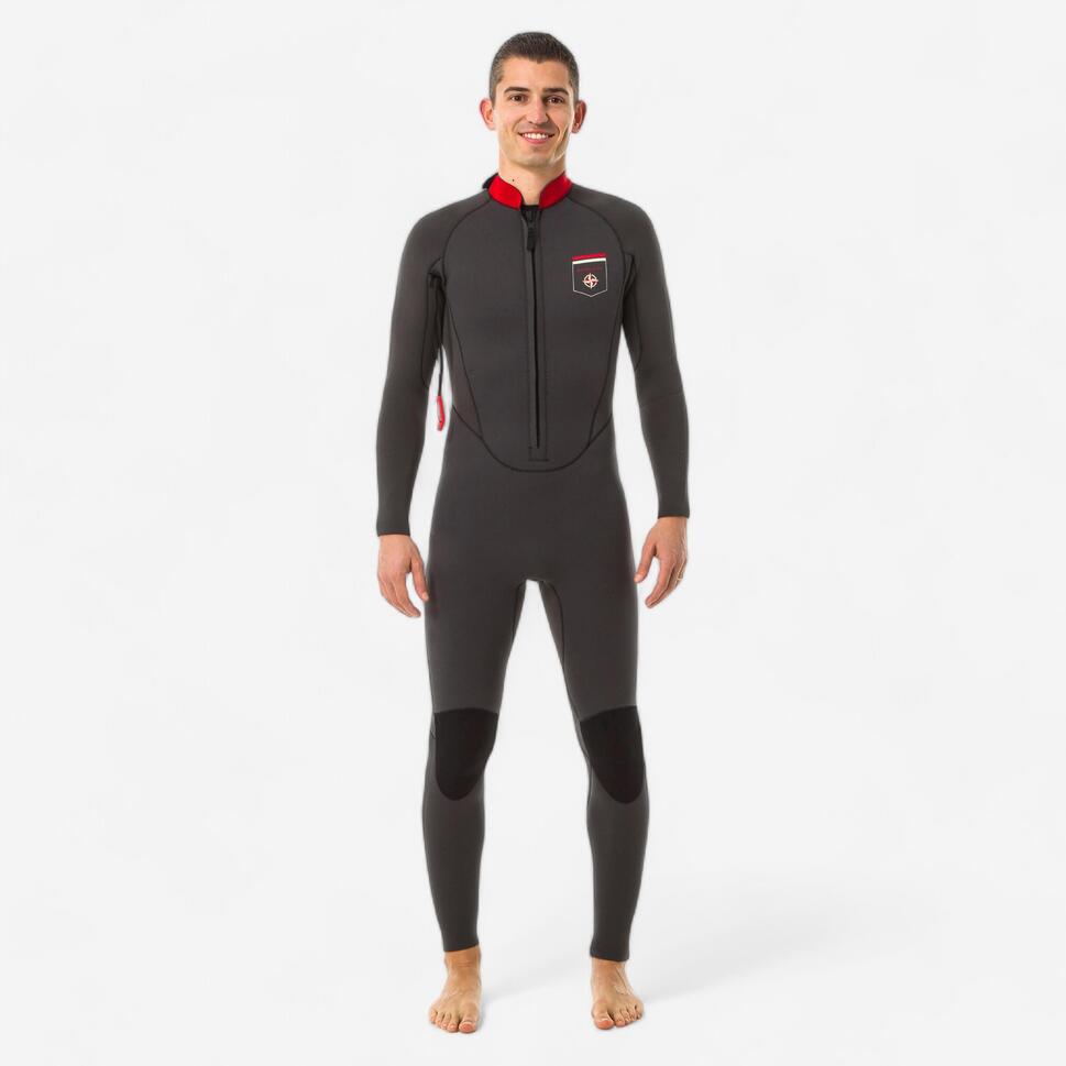 Neopreen wetsuit voor zeewandelen voor heren 4/3 grijs OCEAN STEP