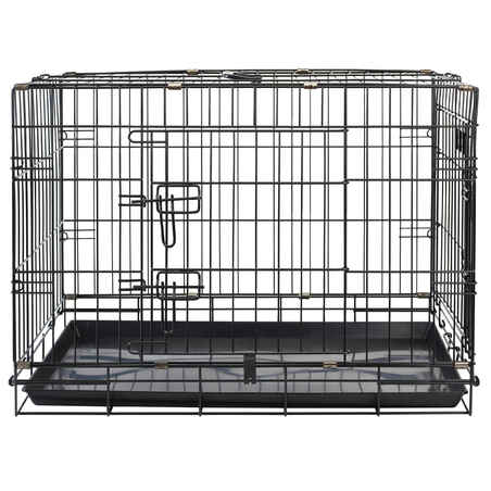 FOLD-DOWN DOG CAGE CRATE CARRIER