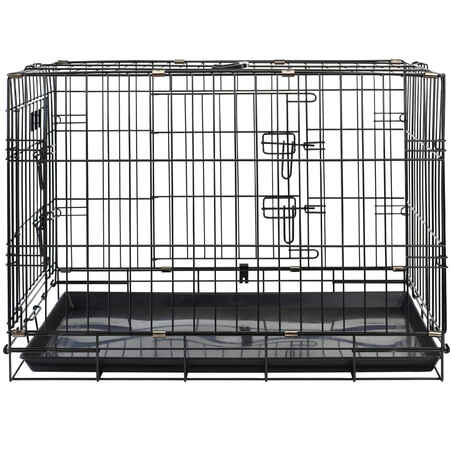 FOLD-DOWN DOG CAGE CRATE CARRIER