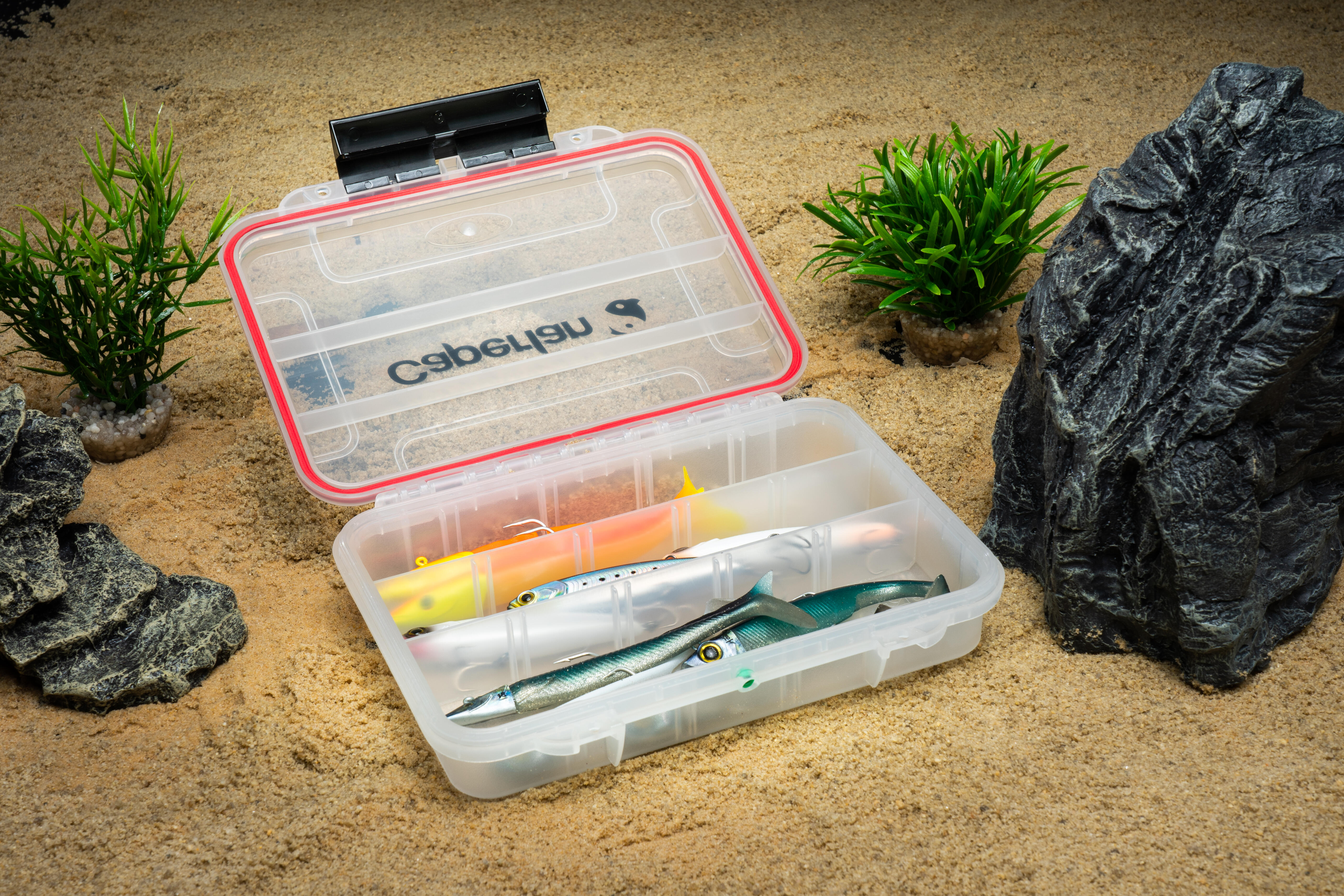 LAFGUR Waterproof Fishing Lure Box,Waterproof Portable Tackle Box,Waterproof  Fishing Tackle Box Compression And Impact Resistance Waterproof Portable Lure  Box 