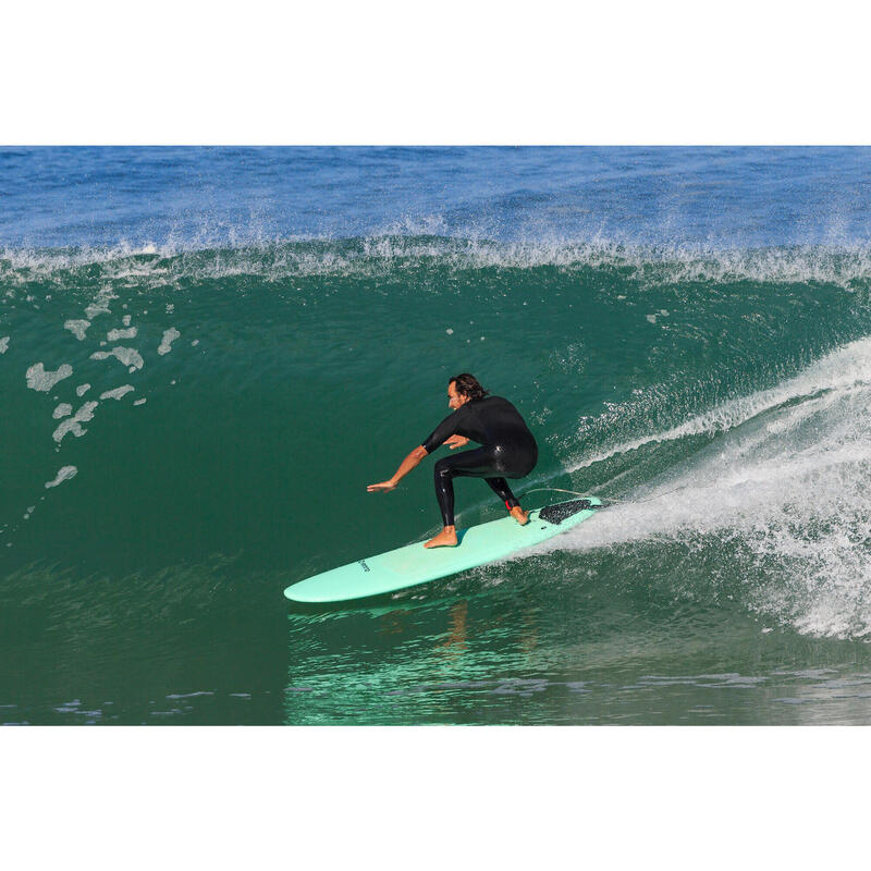 Leash Surf Negro 7' (210 cm) Diámetro 7 mm Olaian