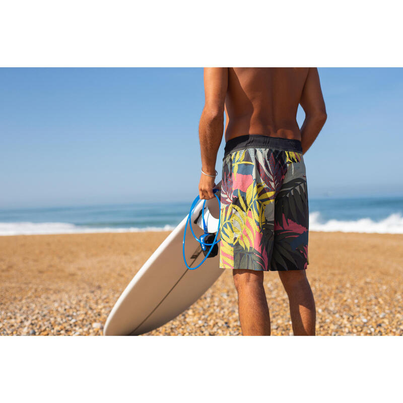 Calções de Praia Compridos Surf 900 Wonderflo Homem Caqui