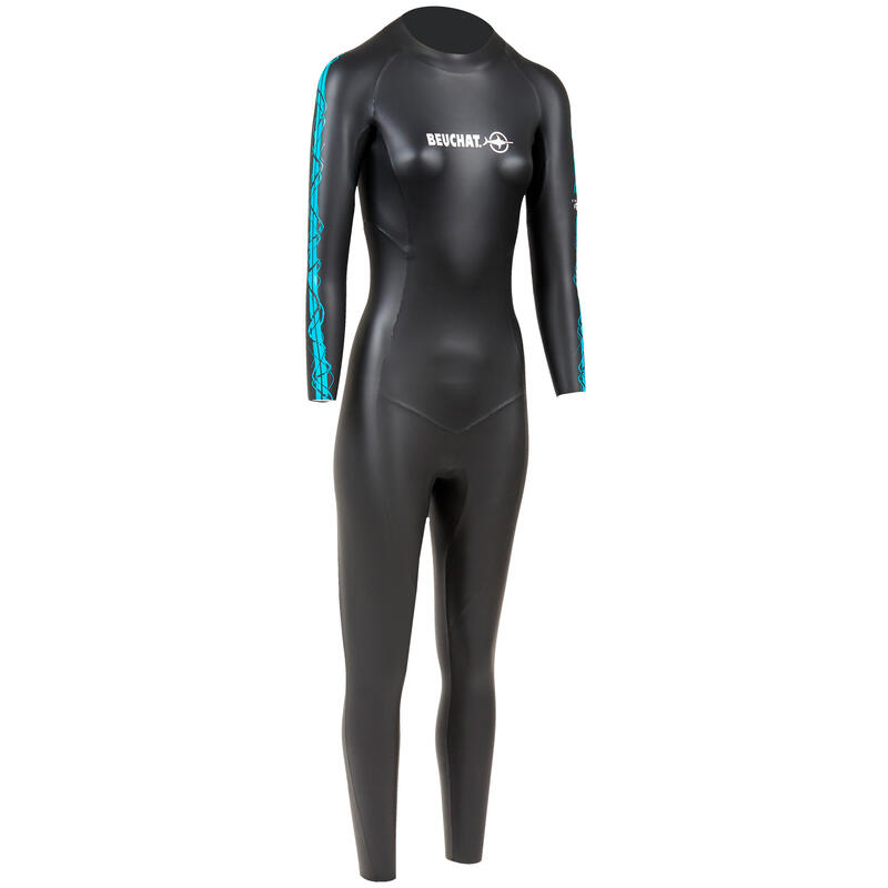 Women's freediving ZENTO 2 mm full-body smooth neoprene wetsuit