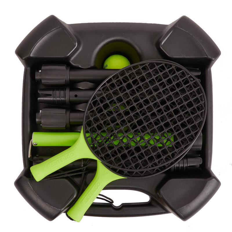 Speed-ball set (1 paal, 2 rackets en 1 bal) Turnball Strong zwart geel