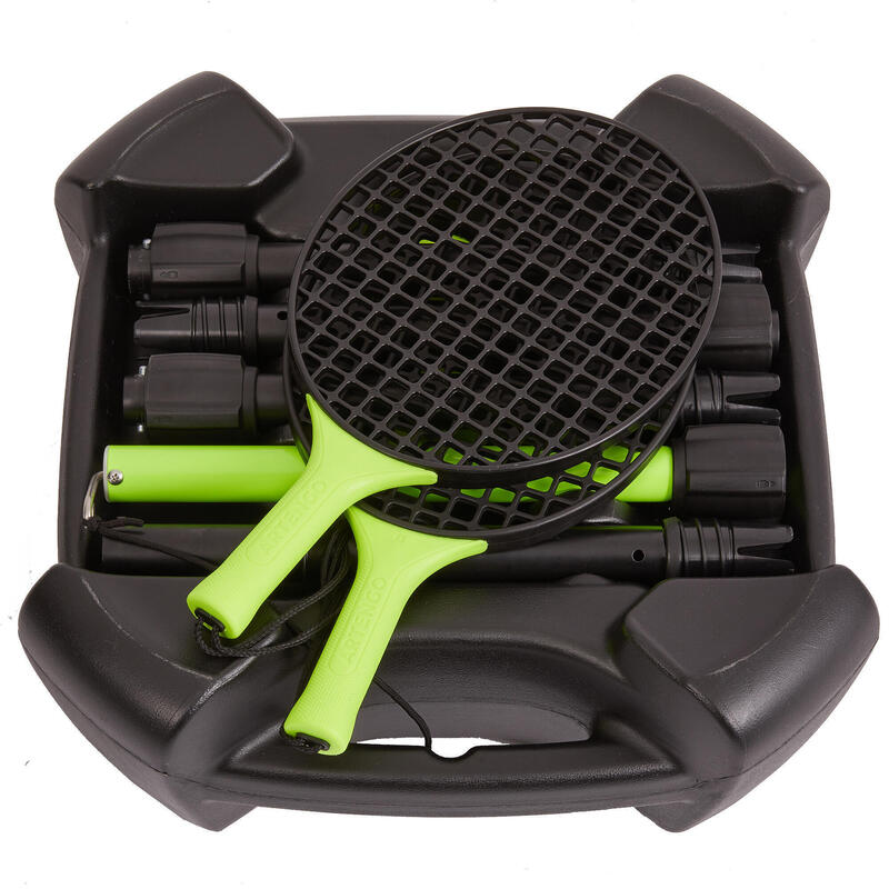 Speed-ball set (1 paal, 2 rackets en 1 bal) Turnball Strong zwart/geel