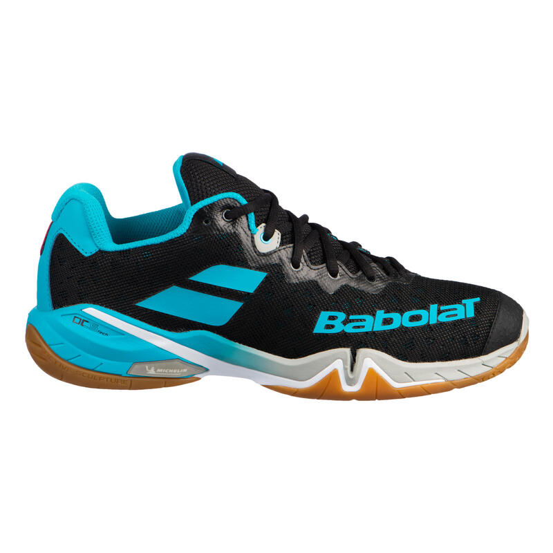 Calçado de Badminton, Squash, Desportos no Interior Shadow Tour Preto Azul