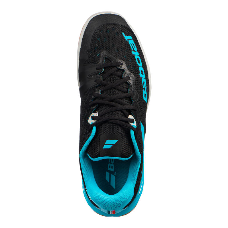 Zapatillas de BÁDMINTON, SQUASH, DEPORTES INDOOR SHADOW TOUR Negro Azul 