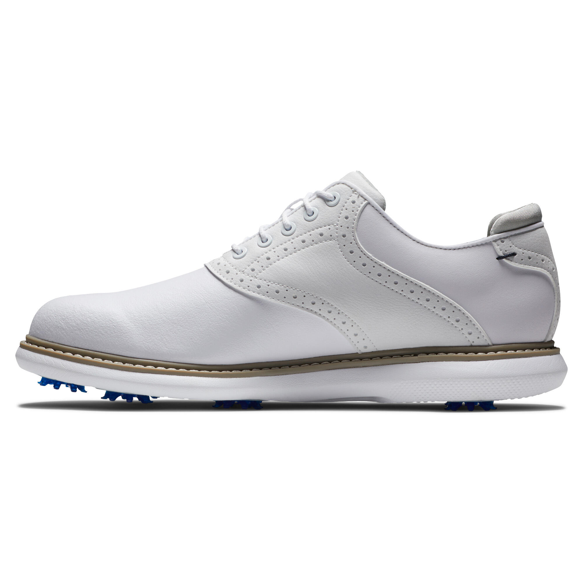 MEN'S GOLF SHOES FOOTJOY WATERPROOF - TRADITIONS WHITE 3/6