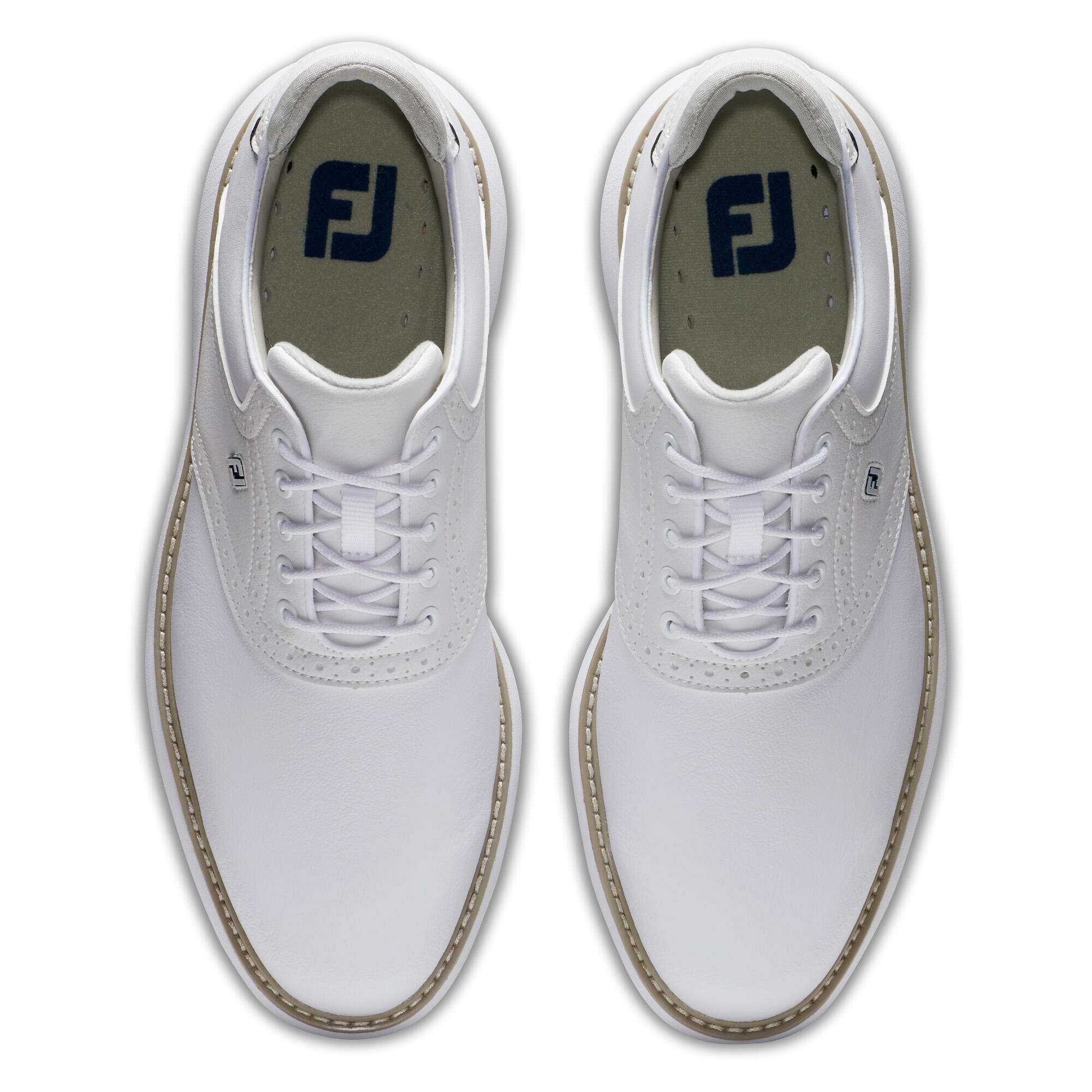 MEN'S GOLF SHOES FOOTJOY WATERPROOF - TRADITIONS WHITE 5/6