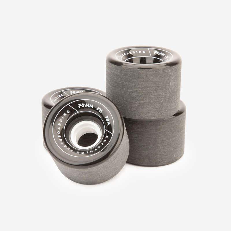 Rollen Longboard oder Cruiser 70 mm/78A 4er-Pack schwarz