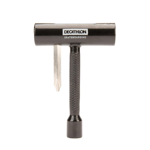 SKATETOOL VOOR SKATE- EN LONGBOARD METAAL TT500 ZWART