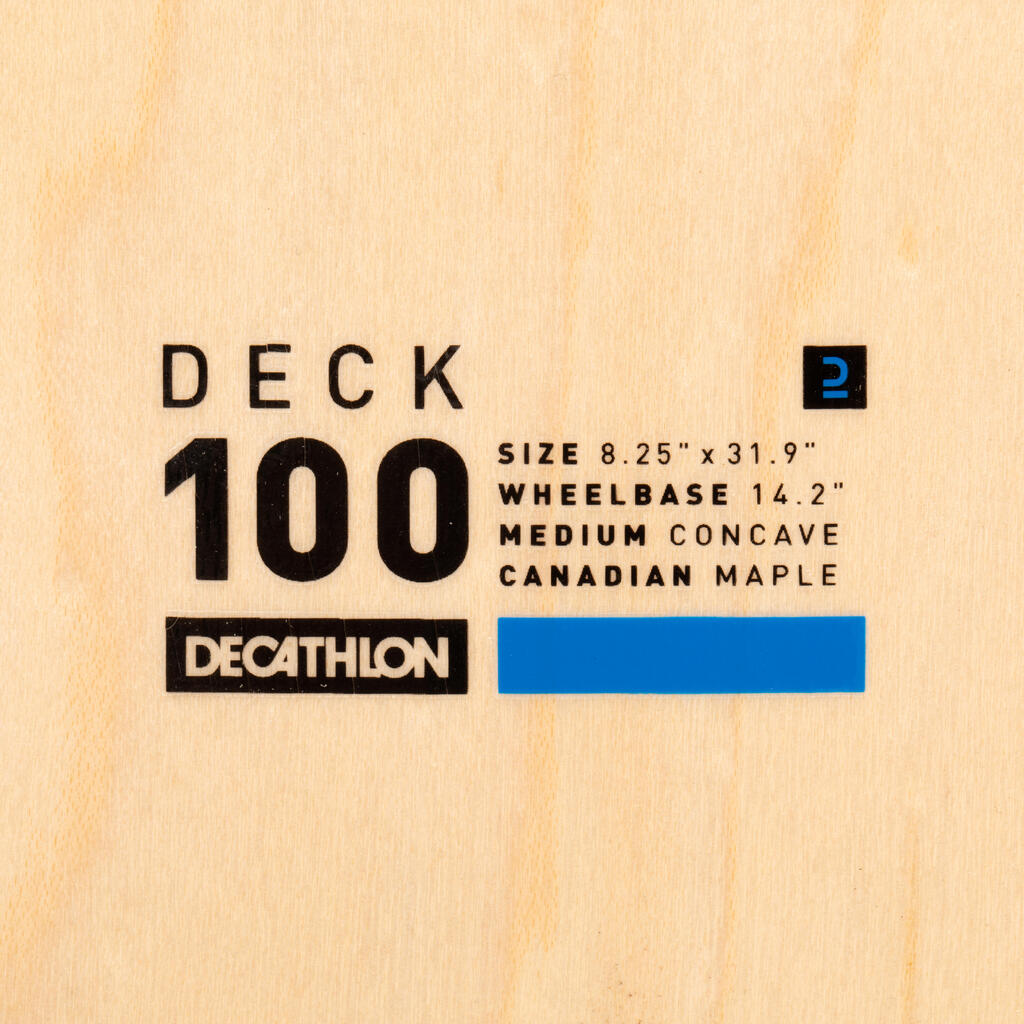 Skateboard Deck Ahornholz mit Griptape - DK100 Grösse 8,25