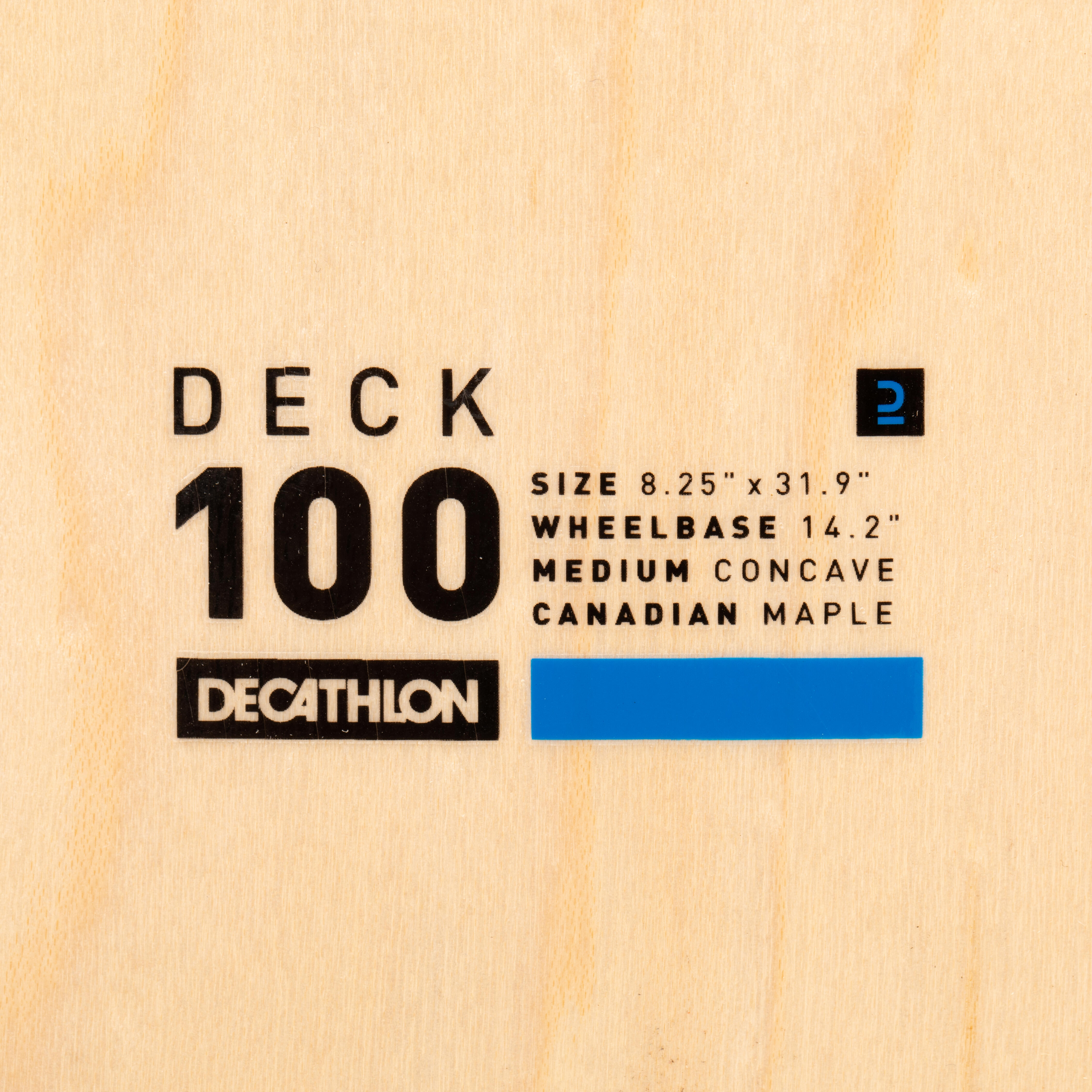 DECATHLON Doska z javora s nainštalovaným gripom DK100 veľkosť 8,25" 8,25" · záber 5